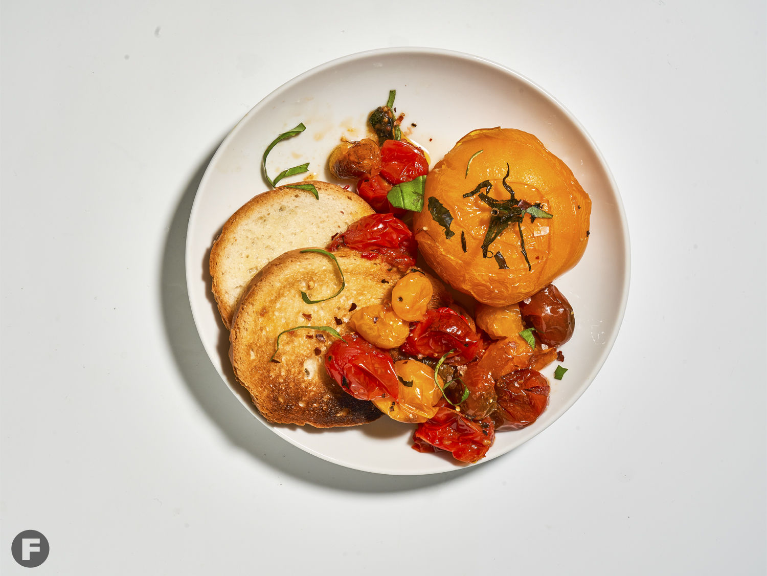 Spicy Roasted Tomatoes with Basil